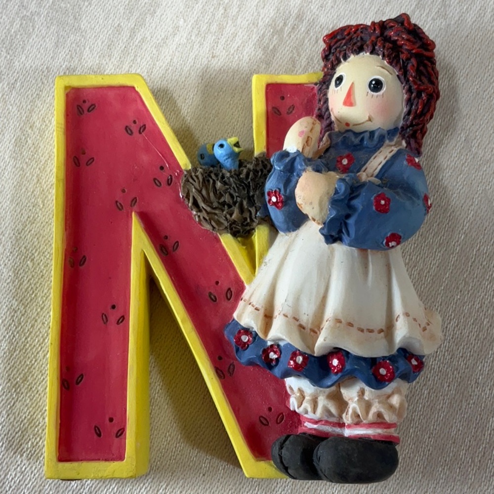Standing Letter N Raggedy Ann & Andy Figurine